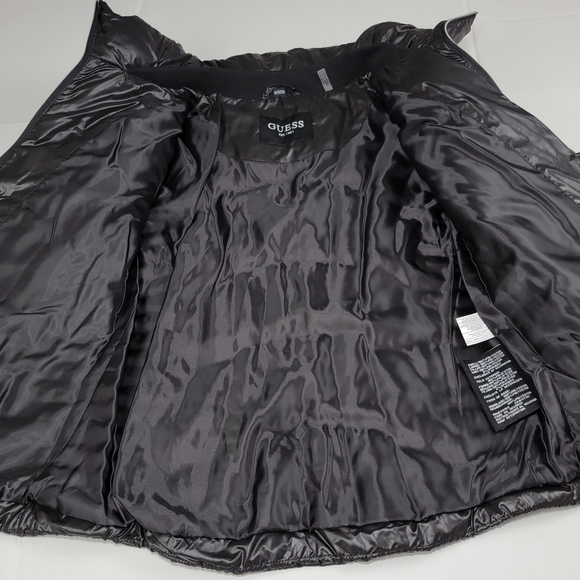 Guess Women’s Quilted Puffer Jacket Black 22LMP808 Size XL New - Picture 6 of 15